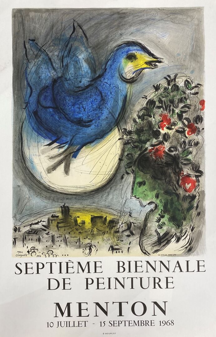 Lot d'affiches et reproductions comprenant : - - Quatrième Biennale de peinture…