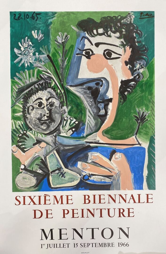 Lot d'affiches et reproductions comprenant : - - Quatrième Biennale de peinture…