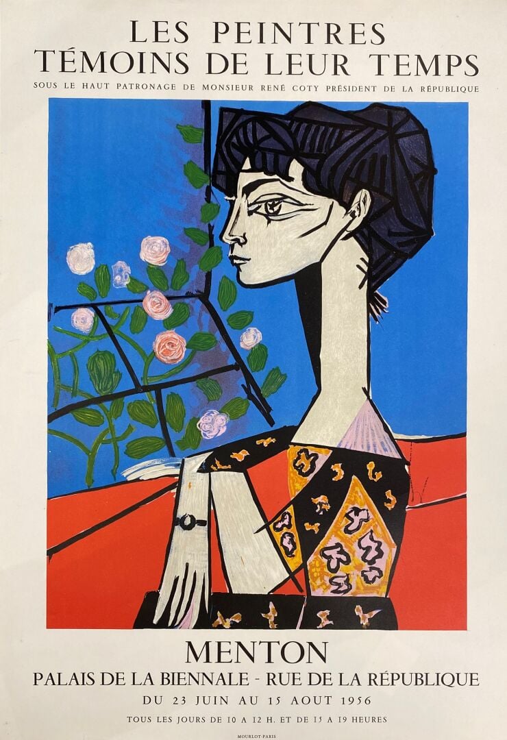 Lot d'affiches et reproductions comprenant : - - Quatrième Biennale de peinture…