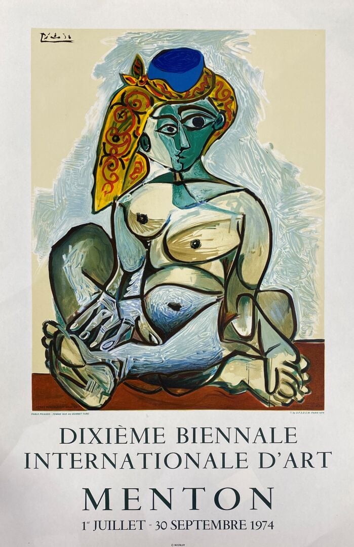 Lot d'affiches et reproductions comprenant : - - Quatrième Biennale de peinture…
