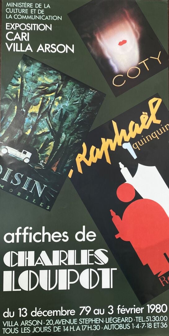 Lot d'affiches sur la Villa Arson comprenant : - - Affiches de Charles Loupot,…