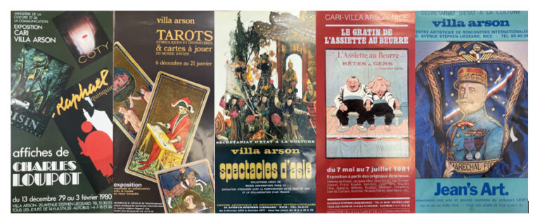 Lot d'affiches sur la Villa Arson comprenant : - - Affiches de Charles Loupot,…