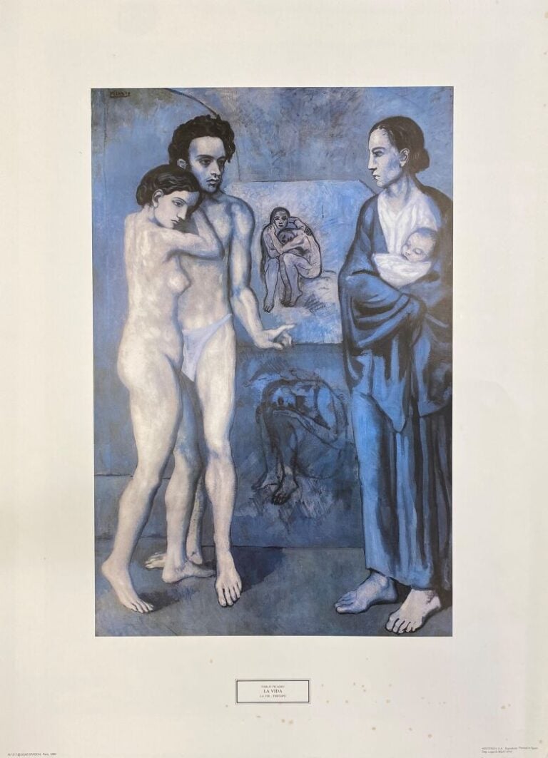 Lot d'environ 10 reproductions comprenant femme au turban d'après Picasso, Mère…