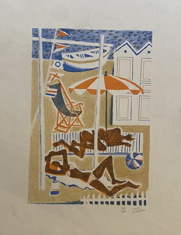 Lot de lithographies, estampes et reproductions comprenant : - - Simone VRAIN (…