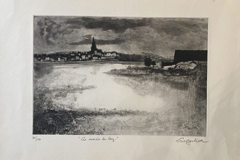 Lot de lithographies, estampes et reproductions comprenant : - - Simone VRAIN (…