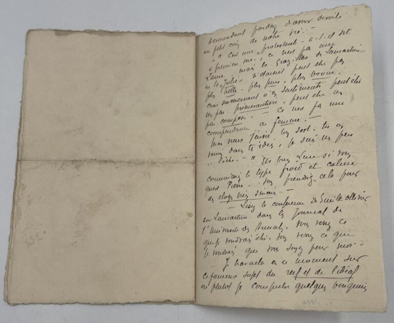 Louis JOUVET. - 2 L.A.S., Levallois mai-août 1907, à Aline BORDAS ; 6 pages et…