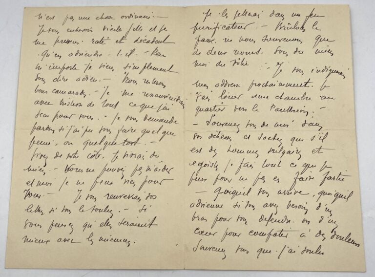 Louis JOUVET. - 2 L.A.S., Levallois mai-août 1907, à Aline BORDAS ; 6 pages et…