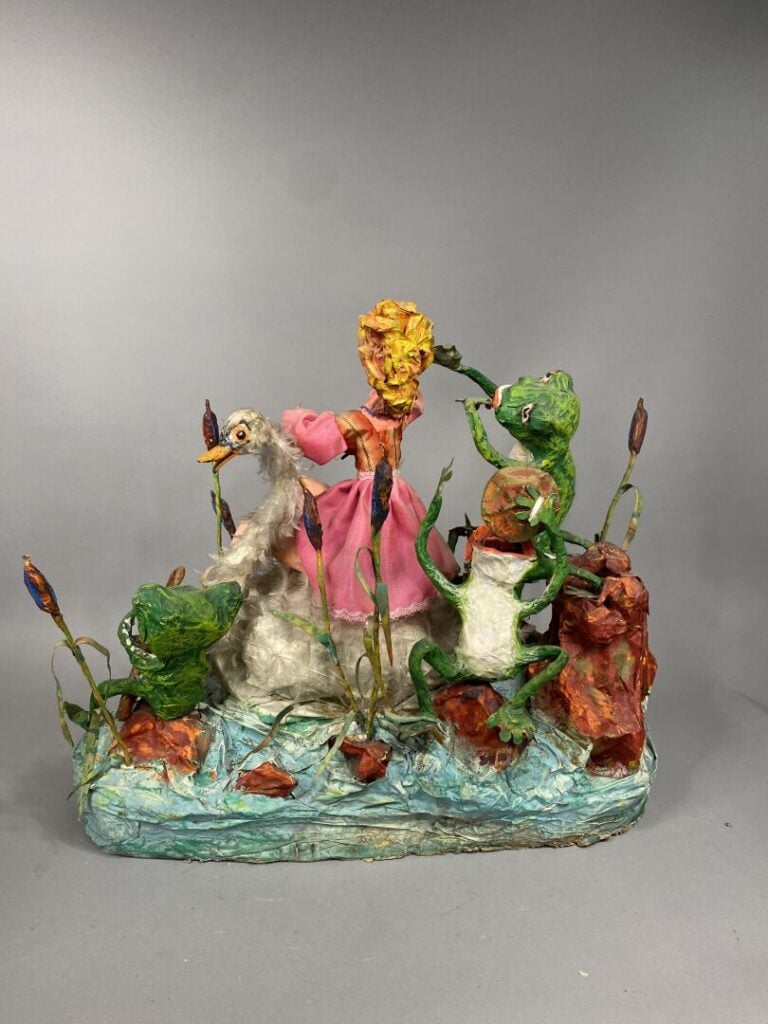 Loulou SCHIAFFINO - Maquette de char de Carnaval en papier mâché peint polychro…