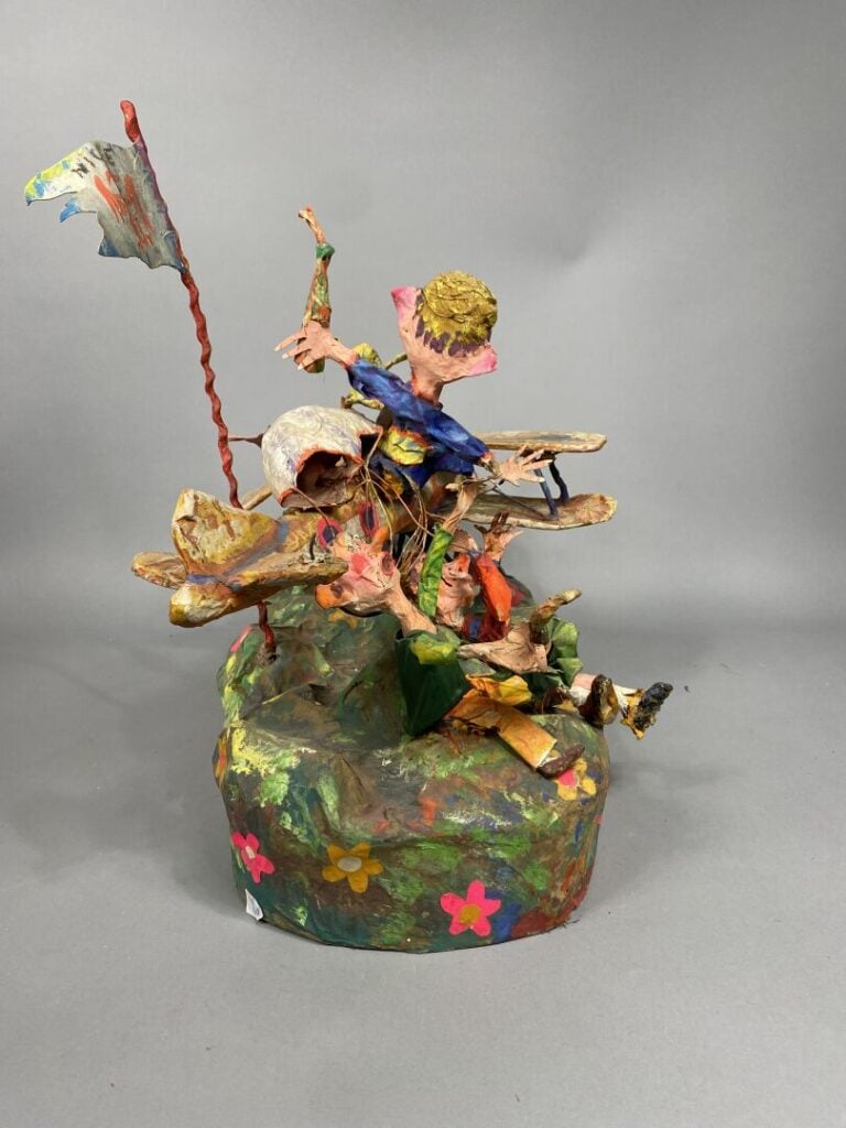 Loulou SCHIAFFINO - Maquette de char de Carnaval en papier mâché peint polychro…