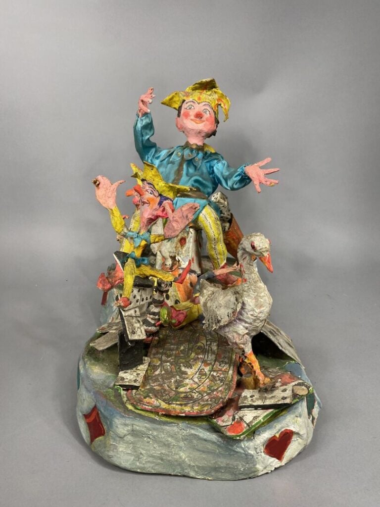 Loulou SCHIAFFINO - Maquette de char de Carnaval en papier mâché peint polychro…
