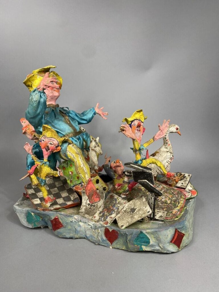 Loulou SCHIAFFINO - Maquette de char de Carnaval en papier mâché peint polychro…