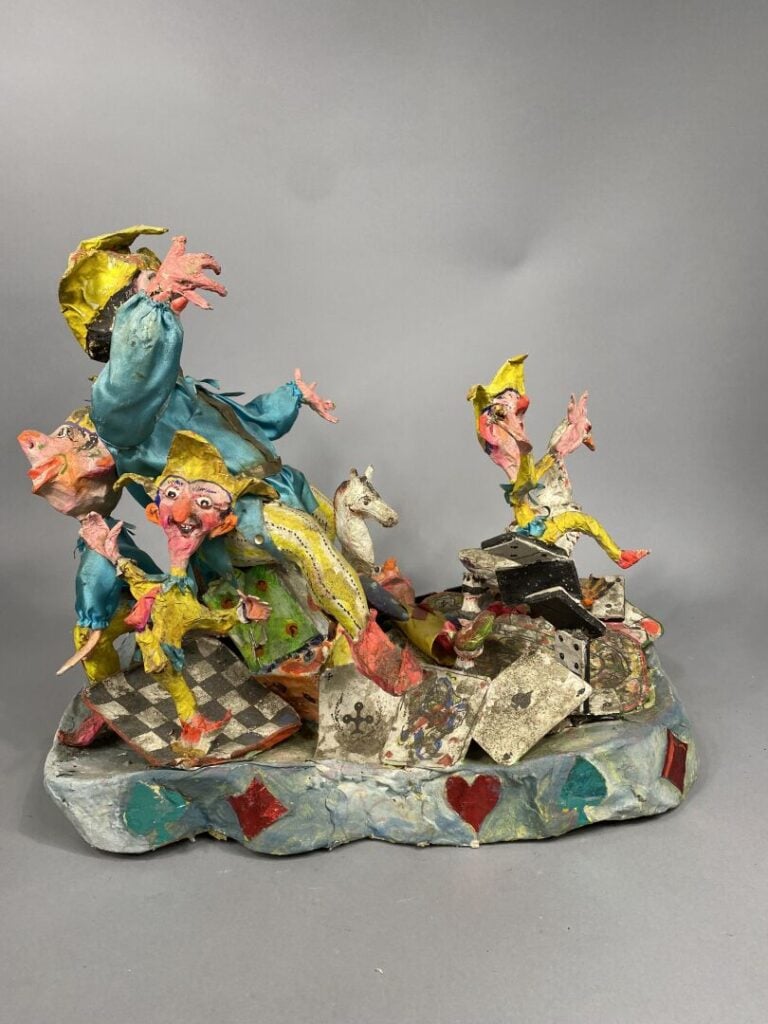 Loulou SCHIAFFINO - Maquette de char de Carnaval en papier mâché peint polychro…