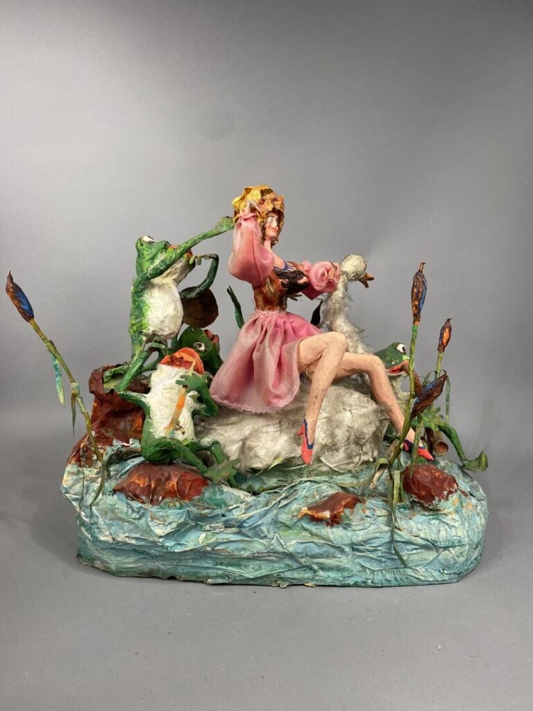 Loulou SCHIAFFINO - Maquette de char de Carnaval en papier mâché peint polychro…