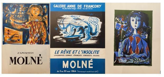 Luis-Vidal MOLNE (1907-1970), d'après - Lot de trois affiches comprenant : - -…