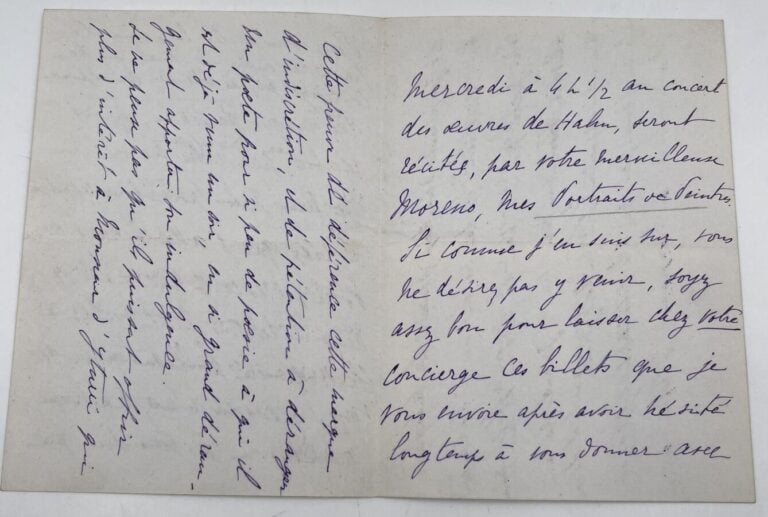 Marcel PROUST - L.A.S., [18 ? avril 1897], à Robert de MONTESQUIOU ; 4 pages in…