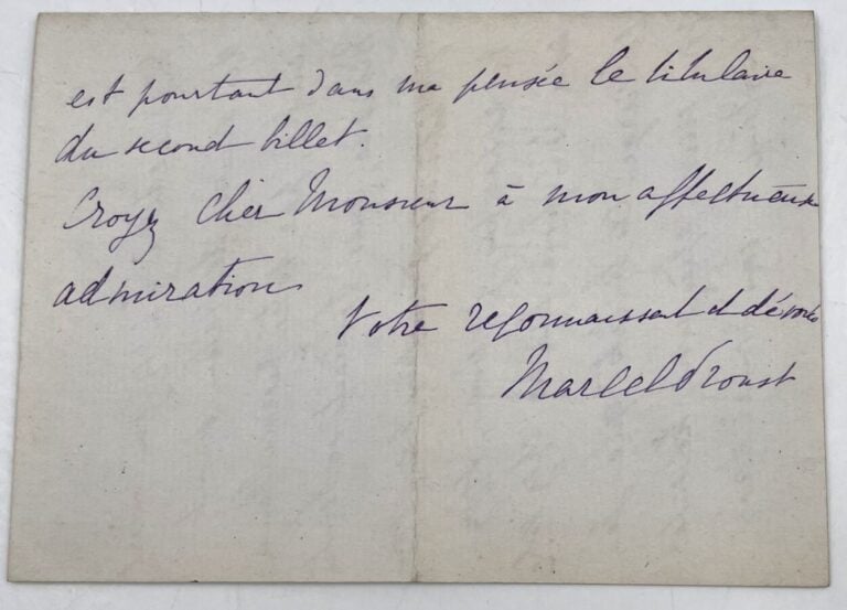 Marcel PROUST - L.A.S., [18 ? avril 1897], à Robert de MONTESQUIOU ; 4 pages in…