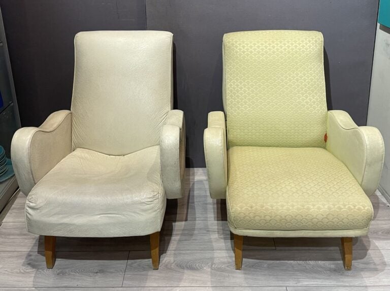 Marco ZANUSO (1916-2001), dans le goût - Suite de deux fauteuils "Lady" à garni…