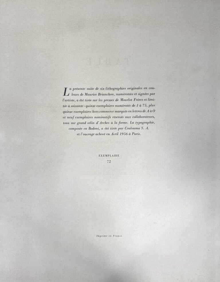 Maurice BRIANCHON (1899-1979) - "Thèmes" - Six lithographies originales de Maur…