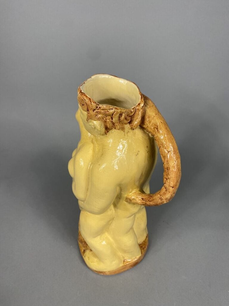 Maurice SAVIN (1894-1973), attribué à - Pichet anthropomorphe en céramique émai…