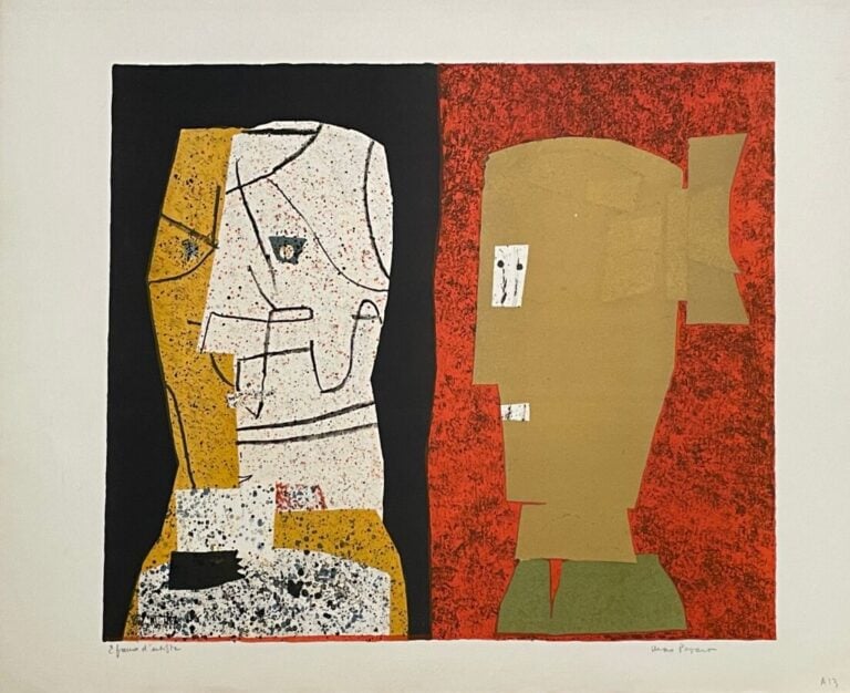 Max PAPART (1911-1994) (01151) - Elèments rouges - Eau-forte et aquatinte en co…