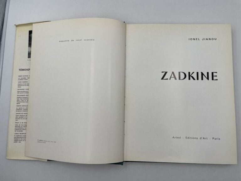 OSSIP ZADKINE - Ionel Jianou, Zadkine, Arted- Éditions d'Art, Paris, 1964, cata…