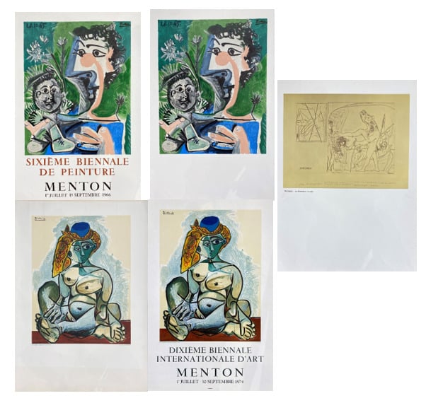 Pablo PICASSO (1881-1973), d'après - Ensemble d'affiches et reproduction compre…