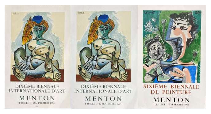 Pablo PICASSO (1881-1973), d'après - Ensemble d'affiches et reproduction compre…