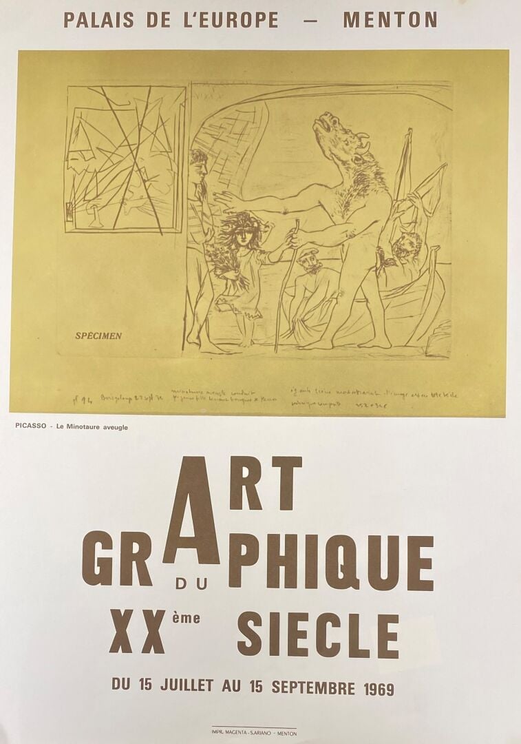 Pablo PICASSO (1881-1973), d'après - Ensemble d'affiches et reproduction compre…