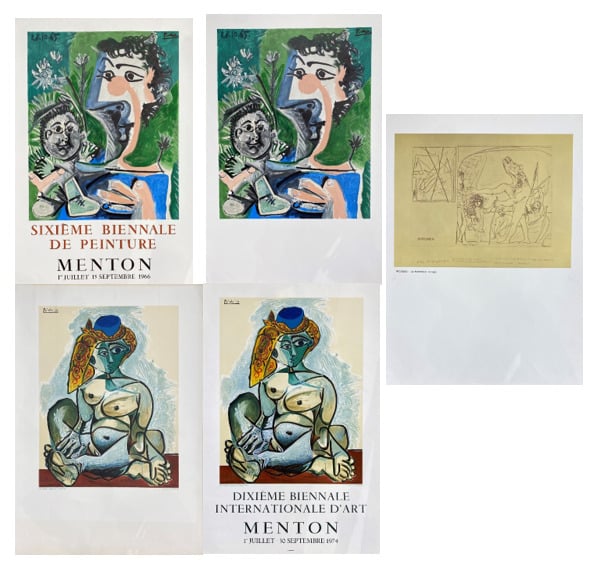 Pablo PICASSO (1881-1973), d'après - Ensemble d'affiches et reproduction compre…