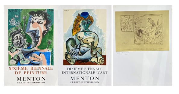 Pablo PICASSO (1881-1973), d'après - Ensemble d'affiches et reproduction compre…
