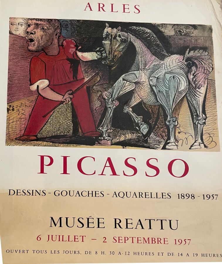 Pablo PICASSO (1981-1973) d'après - Arles, exposition Musée Reattu, 6 juillet a…