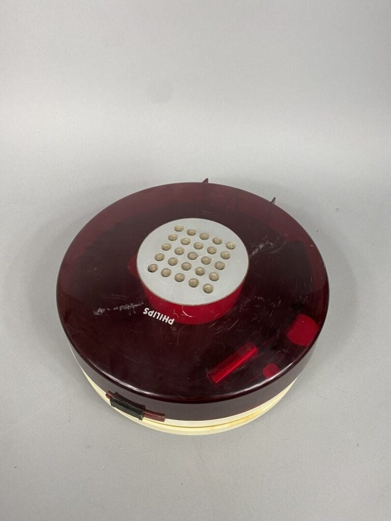 PATRICE DUPONT pour PHILIPS - « Ufo » - Electrophone, coque en plastique couleu…