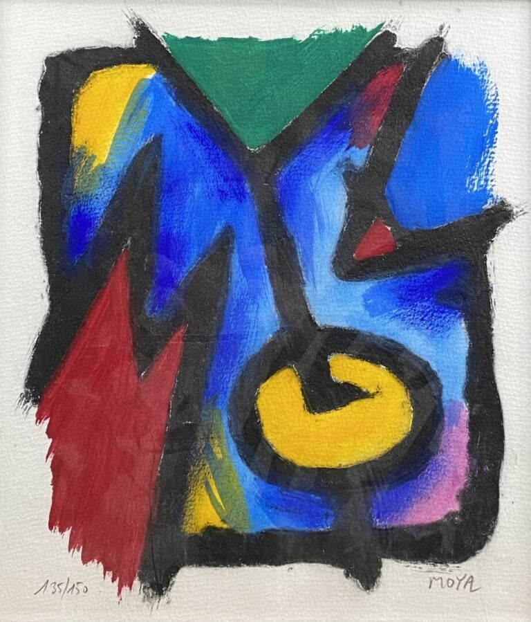 Patrick MOYA (1955) - Composition - Sérigraphie sur papier rehaussée - Signé en…