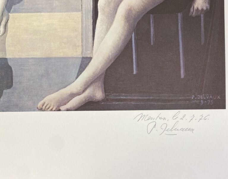 Paul DELVAUX (1897-1994) - Femmes nues assises aux colonnes corinthiennes - Lit…