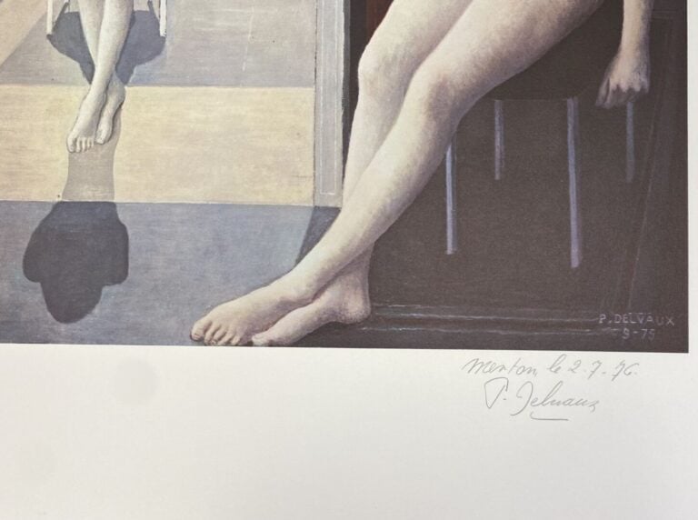 Paul DELVAUX (1897-1994) - Femmes nues assises aux colonnes corinthiennes - Lit…