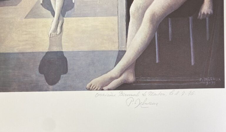 Paul DELVAUX (1897-1994) - Femmes nues assises aux colonnes corinthiennes - Lit…