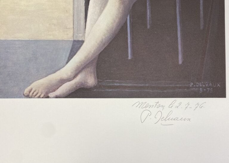Paul DELVAUX (1897-1994) - Femmes nues assises aux colonnes corinthiennes - Lit…