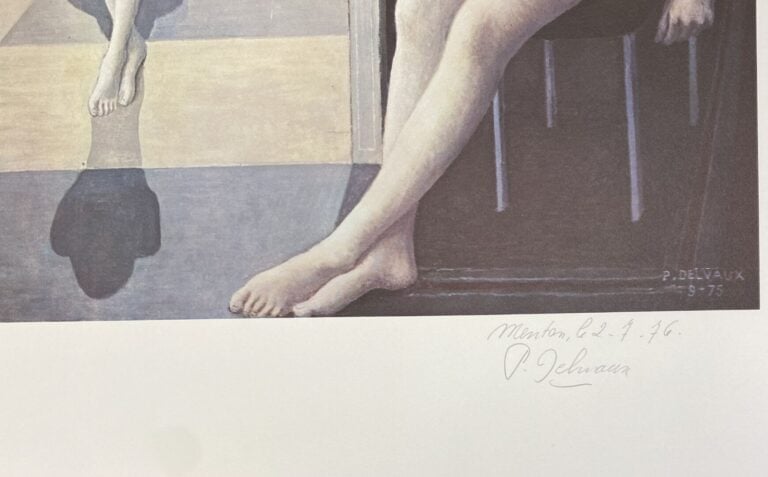 Paul DELVAUX (1897-1994) - Femmes nues assises aux colonnes corinthiennes - Lit…