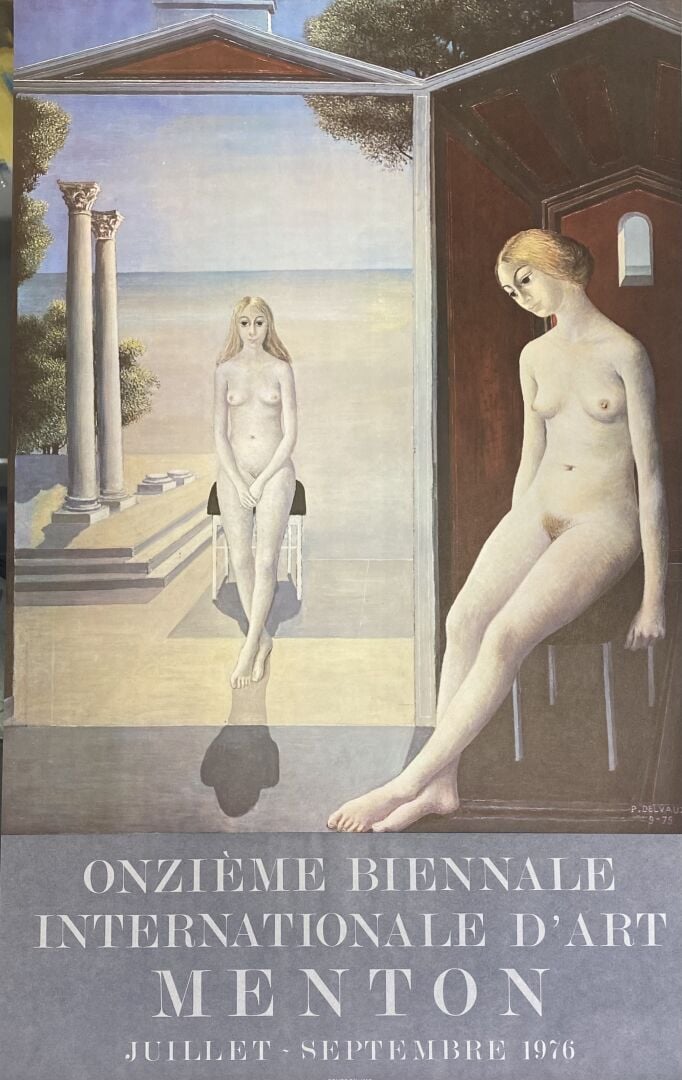 Paul DELVAUX (1897-1994) - Femmes nues assises aux colonnes corinthiennes - Lit…