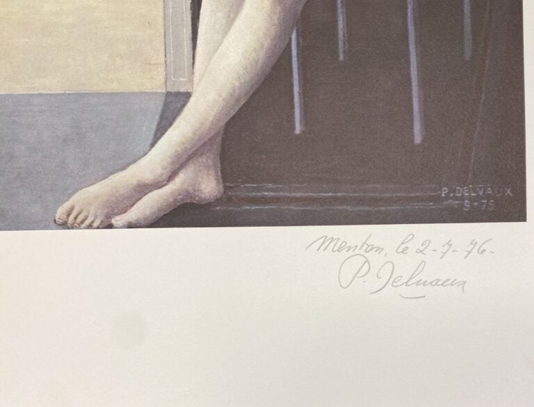 Paul DELVAUX (1897-1994) - Femmes nues assises aux colonnes corinthiennes - Lit…