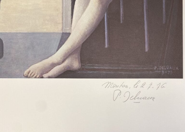 Paul DELVAUX (1897-1994) - Femmes nues assises aux colonnes corinthiennes - Lit…