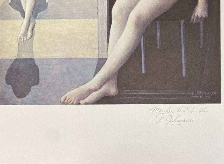 Paul DELVAUX (1897-1994) - Femmes nues assises aux colonnes corinthiennes - Lit…