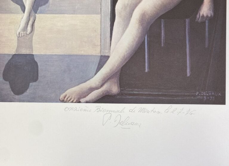 Paul DELVAUX (1897-1994) - Femmes nues assises aux colonnes corinthiennes - Lit…