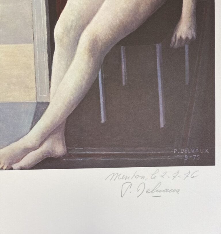 Paul DELVAUX (1897-1994) - Femmes nues assises aux colonnes corinthiennes - Lit…