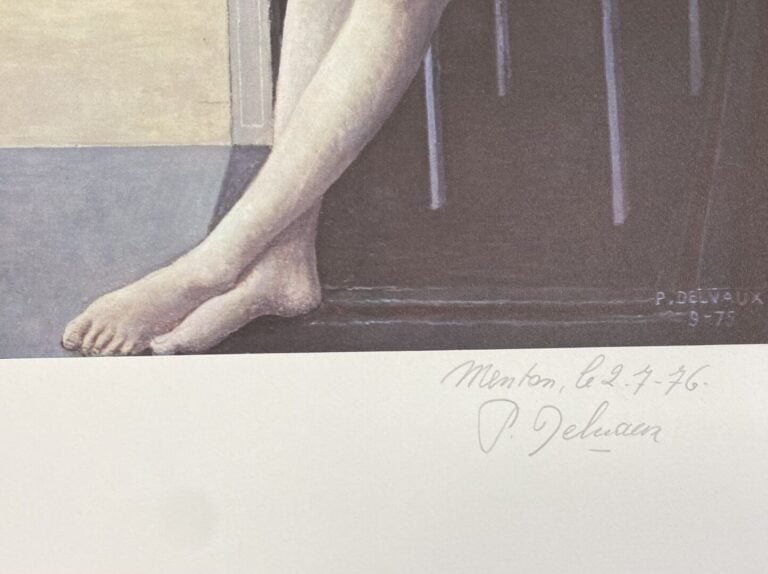 Paul DELVAUX (1897-1994) - Femmes nues assises aux colonnes corinthiennes - Lit…