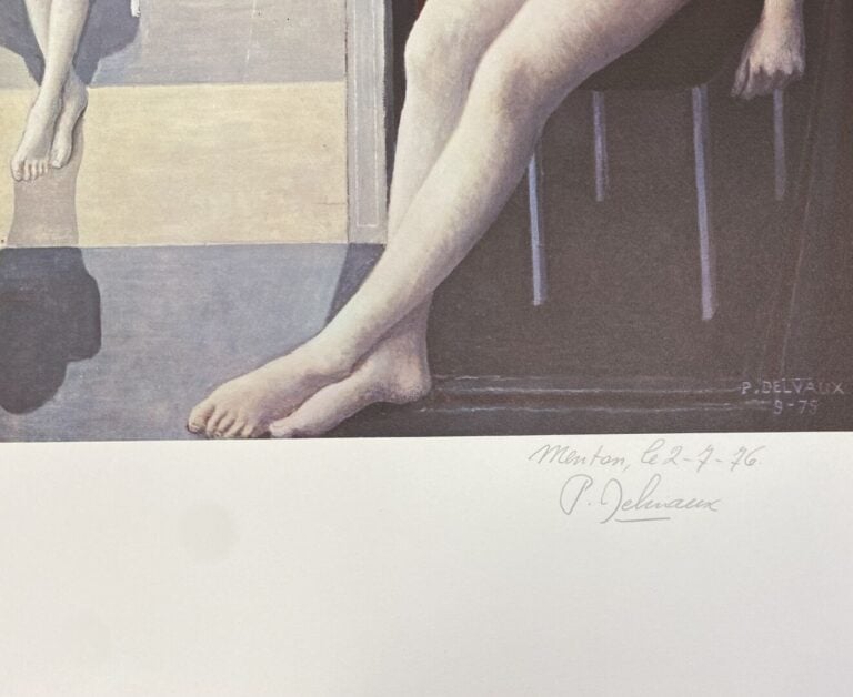 Paul DELVAUX (1897-1994) - Femmes nues assises aux colonnes corinthiennes - Lit…