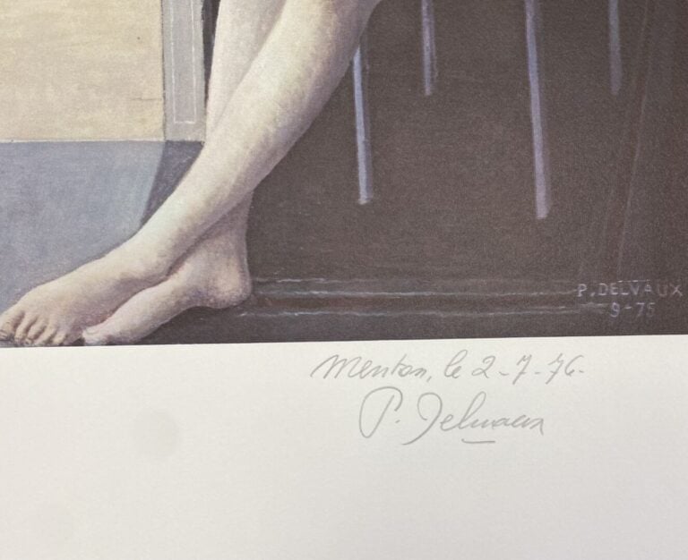 Paul DELVAUX (1897-1994) - Femmes nues assises aux colonnes corinthiennes - Lit…
