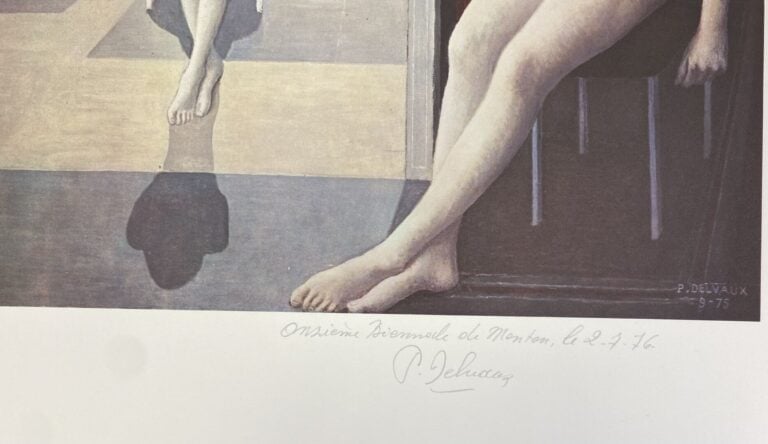 Paul DELVAUX (1897-1994) - Femmes nues assises aux colonnes corinthiennes - Lit…
