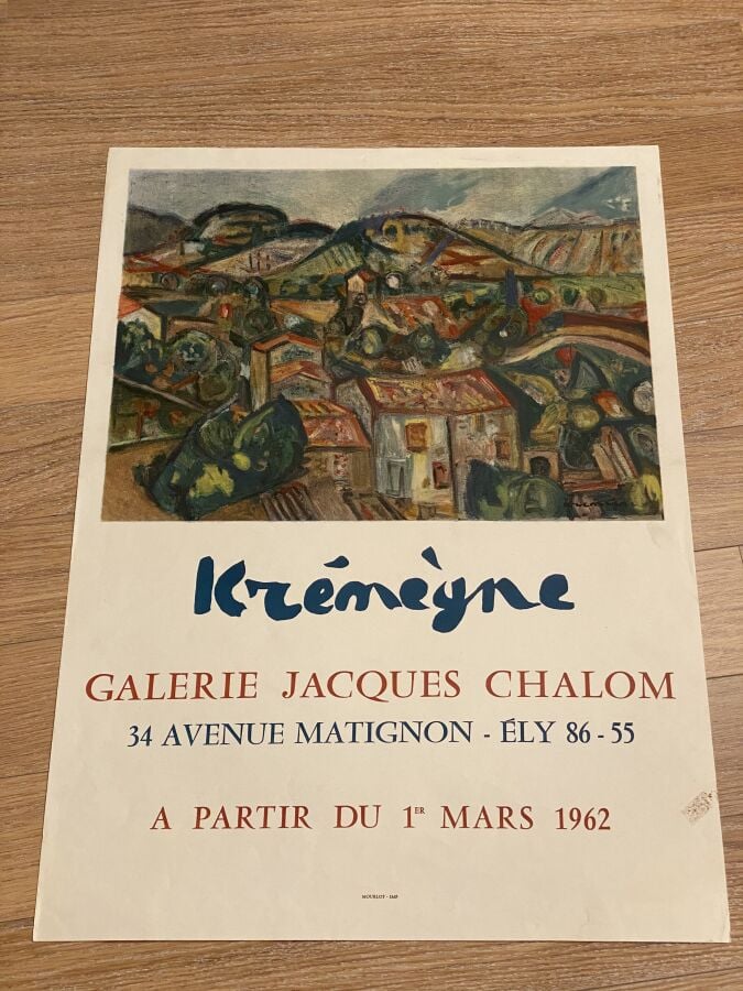 Pinchus KREMEGNE (1890-1981) (01151 - Galerie Jacques Chalom , exposition à par…