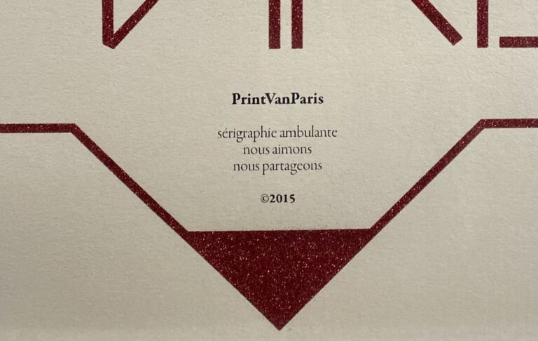 PRINT VAN Paris - Serigraphie ambulante - 70 x 50 cm